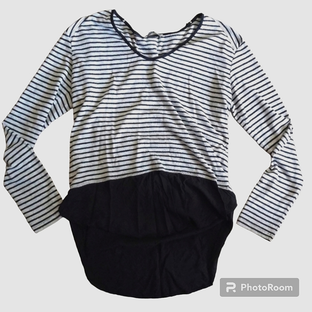 Zara Striped Long Sleeve Top size L